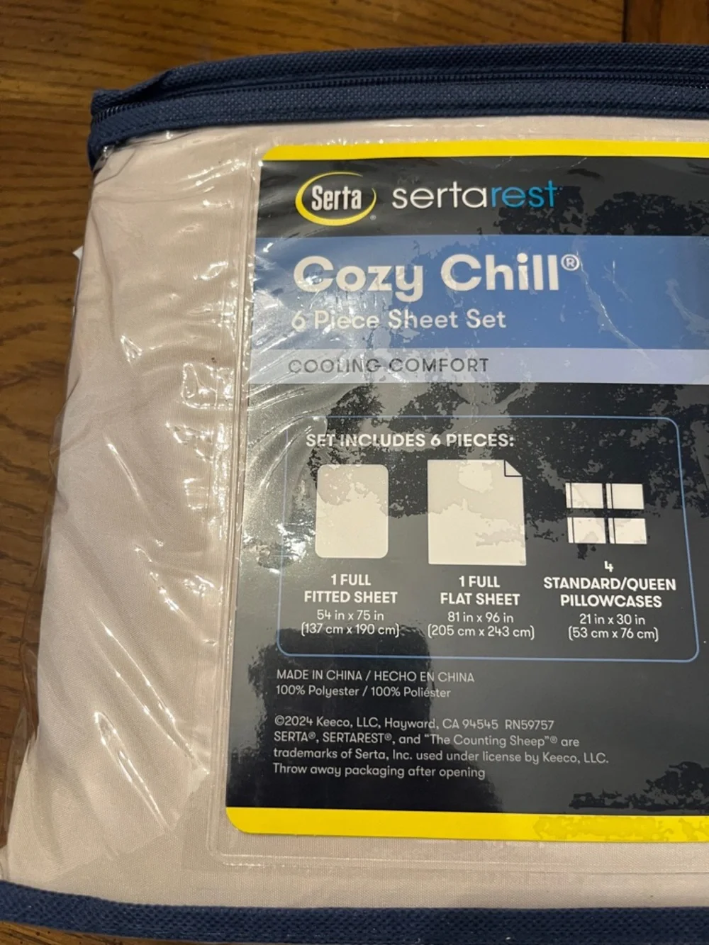 Serta Cozy Chill 6-Piece Sheet Set - Full,‎ new